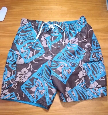 Baús de natação Mossimo Supply Co meninos tamanho XS flores havaianas hibisco floral  - Imagem 1 de 4