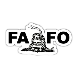 Pegatina bandera FAFO Gadsden F*ck alrededor averiguar serpiente coche calcomanía no me pises - Imagen 1 de 4