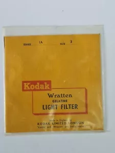 Filtro de luz gelatina Kodak Wratten vintage 100x100 mm serie 1A tamaño 3, sellado - Imagen 1 de 5