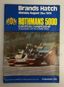 Brands Hatch Rothmans 5000 Program BRSCC August 26 1974 David Hobbs - Picture 1 of 1