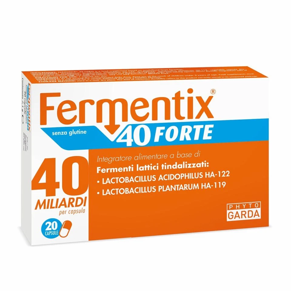 Phyto Garda Fermentix - 40 Forte Integratore di Fermenti Lattici, 20 Capsule - Immagine 1 di 1