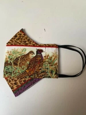 Mascarilla facial con bolsillo de filtro/Reutilizable/Tela de algodón/Impresión animal Foto 1 de 3