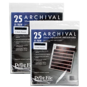 50pcs Archival 35mm Size Negatives Pages Holds 7 Strips of 6 Frames Print File - Picture 1 of 4