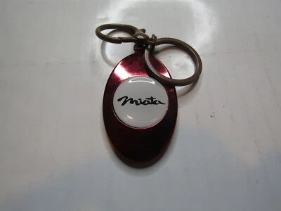 1990's 2000's MAZDA MIATA VINTAGE KEYCHAIN KEYRING RED CHROME — 第 1/2 张图片