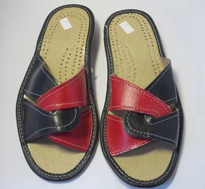 Damen Hausschuhe - Größe 36-40 - Echtleder - Latschen,Pantoffeln - Ci-19 - Picture 1 of 2