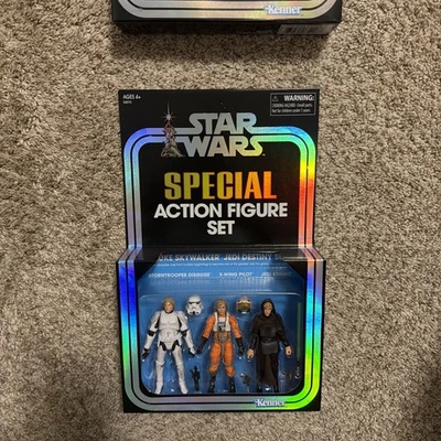 Conjunto de bonecos de ação Star Wars Luke Skywalker especial Jedi Destiny pacote com 3 novos C1 - Imagem 1 de 2