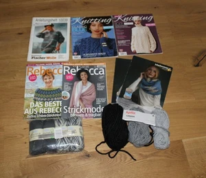Biete hier 1 Strickpaket (Hefte , Wolle, Nadeln ) zur Versteigerung an - Bild 1 von 4