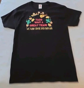 T-shirt Taco Bout A Great Team Medium nera nuova - Foto 1 di 4