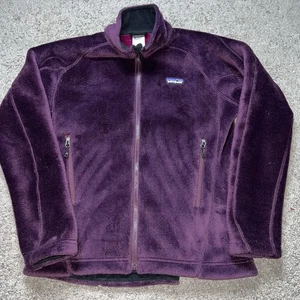 Patagonia Damen M Polartec R flauschige Fleece Full Zip Sweater Jacke lila - Bild 1 von 7