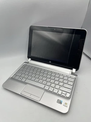 HP Mini 210-2100 Netbook – Berry Plaid – Powers On – Hinge Issue – No Charger - Image 1 of 4
