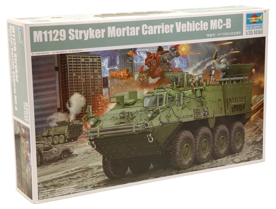 Trompetero 1/35 M1129 Stryker Mortero Transportador Vehículo (MC-B) con Mortero 120mm Foto 1 de 4