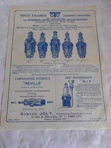 Vintage Tractor Brochure agriculture OTO Spark plugs Gaston Joly paris 1930s - Picture 1 of 3