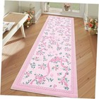  Runners for Hallways Non Slip, 2x6 Kitchen Runner Rug Coquette Pink Rugs for 