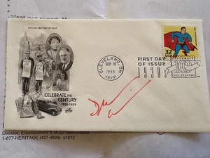 DEAN CAIN AUTOGRAPHED CELEBRATE CENTURY SUPERMAN 1998 FIRST DAY ISSUE 32 Cents - Picture 1 of 2