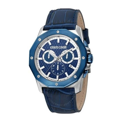 Roberto Cavalli by Franck Muller Men's RV1G170L0031 Chrono Date Leather Watch - Image 1 of 4