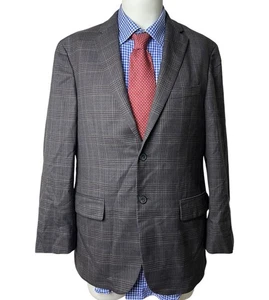 Jos A Bank Sport Mantel Jacke TRAVELER WOOL Braun Glen Plaid 2 Knopf Herren 40R - Bild 1 von 9