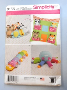 Simplicity 8156 sewing pattern Pillow House  Stuffed Animals octopus caterpillar - Picture 1 of 2