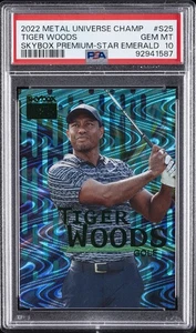 2022 SKYBOX METAL UNIVERSE CHAMPIONS SKYBOX PREMIUM TIGER WOODS 11/25 PSA 10 - Picture 1 of 2