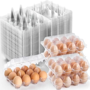 100PCS 3 * 4 Grids Egg Cartons 12 Count Egg Holder Egg Trays Home Use - Picture 1 of 12