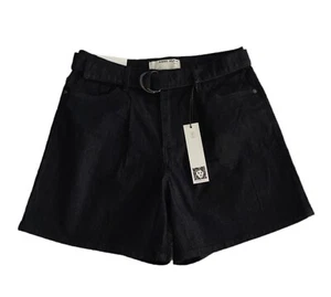 Anne Klein Jeans Women's Belted Vintage Shorts Size 6 Dark Blue  - Picture 1 of 4
