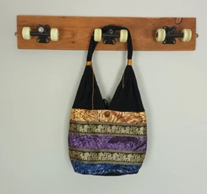 VINTAGE RETRO 90s 80s BOHO FESTIVAL HIPPY SHOULDER FUNKY CUTE BRIGHT BOLD BAG - Picture 1 of 3