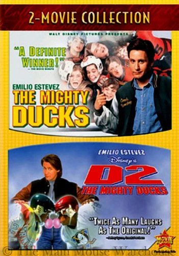 Disney Kids Hockey Movie Double Feature The Mighty Ducks & Sequel D2 DVD 2 Pack Foto 1 de 1