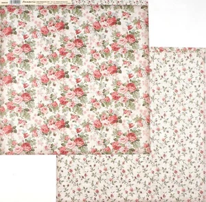 10 hojas de papel para álbumes de recortes Stamperia 2 caras 12x12 - rosas y brotes vintage - Imagen 1 de 1