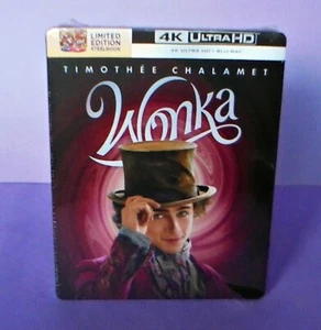 WONKA LIMITED EDITION STEELBOOK 4K ULTRA HD BLU-RAY TIMOTHEE CHALAMET NUOVO - Picture 1 of 3