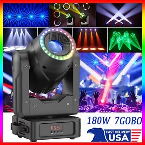 ZOOM LED Moving Head Light RGBW Beam Stage DMX Gobo Spot Lighting DJ Disco Club - Picture 1 of 14