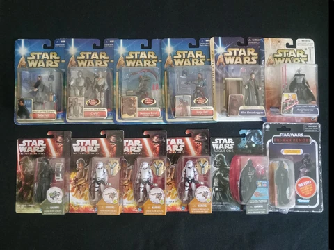 12 STAR WARS ACTION FIGURES MINT ON CARD MOC NEW SEALED ASAJJ VENTRESS BOBA FETT Cover