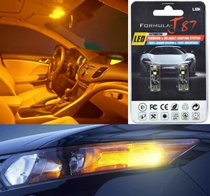 Canbus Error LED Light 168 Orange Amber Two Bulbs Interior Map Upgrade Lamp EO - Picture 1 of 11
