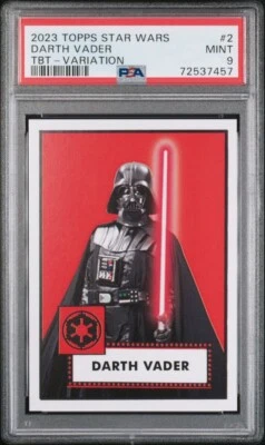 2023 Topps Star Wars Throwback Thursday #2 Darth Vader SP Photo Variation PSA 9 - Image 1 of 2