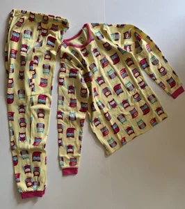 Pekkle Girls Pyjama Set, Size 12, Owls Pattern, Yellow, 100% Cotton, NEW! - Picture 1 of 5