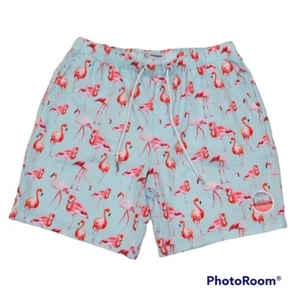 MOSMANN Australia Quick Dry Stretch Pink Flamingo Swim Trunks Shorts L (AA) - Picture 1 of 4