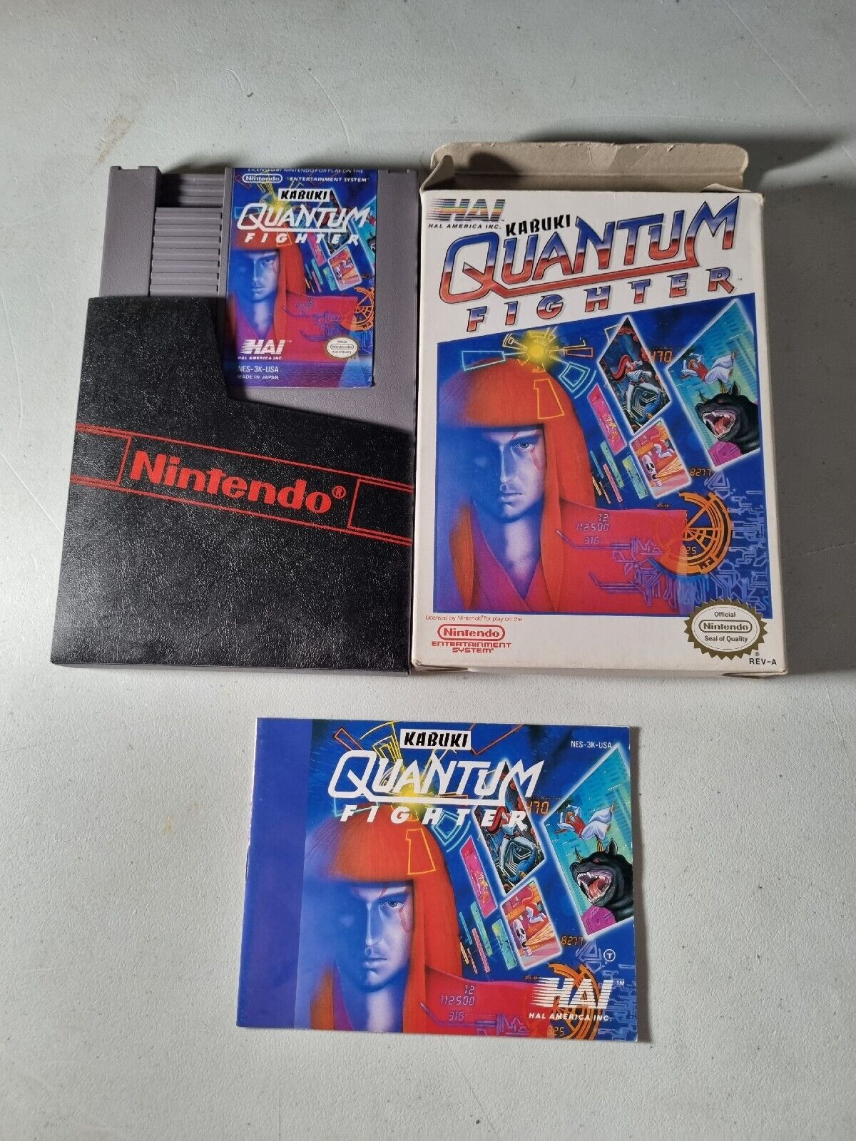NES Game - Kabuki: Quantum Fighter (Complete w/box & manual!) Rare! 1990 Cib