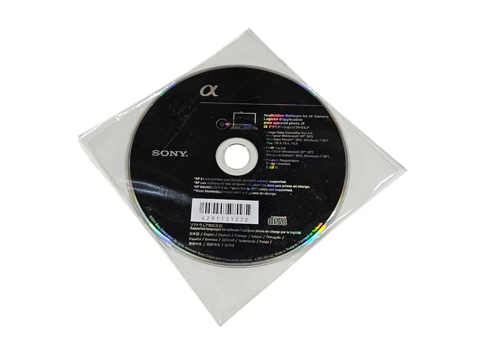 Sony Genuine Application Software for Alpha Camera CD-ROM ONLY - Image 1 of 3