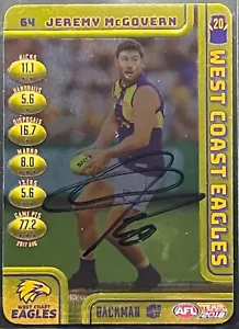 Signed Jeremy McGovern West Coast Eagles Autograph on 2018 Teamcoach Gold Card - Bild 1 von 1