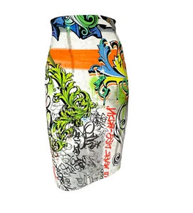 Versace Falda Lápiz Graffiti Multicolor - Talla XS - Imagen 1 de 7