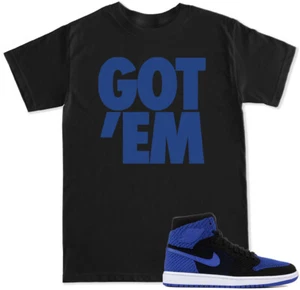 23 Camiseta Flyknit a juego con Air Js RETRO 1 Flyknit Zapatos Azul Real - Imagen 1 de 2