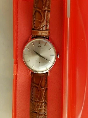 Movado Vintage Herren Leder Edelstahl Armbanduhr - Ohne Box!  (UR) - Bild 1 von 4