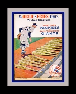 NEW YORK YANKEES 1962 WORLD SERIES CHAMP MATTED PHOTO OF WORLD SERIES PROGRAM #2 - Picture 1 of 1