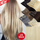  8Pcs 10-22" Clip In Hair Extensions 100% Real Human Hair Extensions Weft Realy