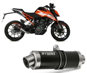 Tubo De Escape Storm by Mivv Gp Nero Acero para Ktm 125 Duke 2017 > 2020 - Imagen 1 de 4