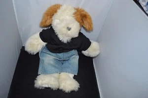Build A Bear Scruffy Brown and White Puppy Dog 17" w/outfit X2 vintage - Bild 1 von 4