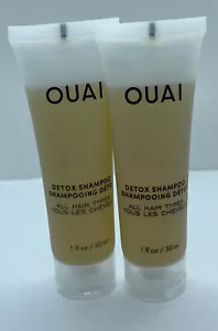 NEW 2X OUAI Detox Shampoo Travel Size Tubes 30ml/1oz Each SEALED Free Ship ATHN - Picture 1 of 6