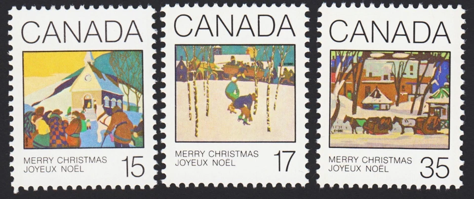 NAVIDAD ** Canadá 1980 #870-872 MNH conjunto de 3 sellos Foto 1 de 1