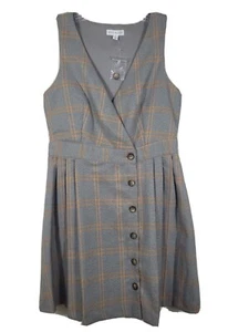 NWOT Socialite Women's size small Plaid gray pleated Dress school girl 90s Y2K  - Picture 1 of 4