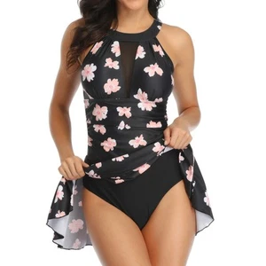 Women's Slimming One Piece Swimsuit Skirted Bathing Suit Long Torso Swimwear ... - Picture 1 of 6