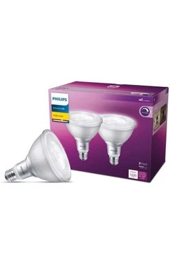 PHILIPS PAR38 E26 (medium) Led Floodlight Bulb Bright White 120 Watt 2 Pack - Image 1 of 4