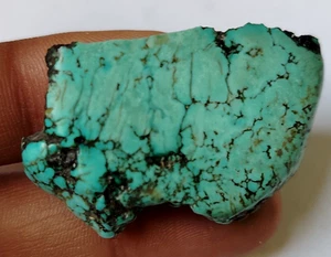 94,90 Ct. Lastra Lago Carico Blu Naturale Turchese Non Trattata Grezza Sciolta Gemma - Foto 1 di 7